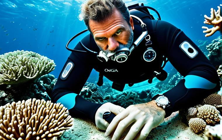 최고의 다이버 시계 TOP 10 - Omega Seamaster Ploprof**

"A professional diver, fully clothed in a modern dive suit, examining an ...