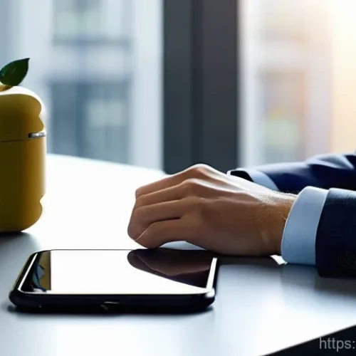 Home 21 스마트워치 충전 속도 비교 - **Prompt:** A sleek, modern kitchen or home office setting in the early morning. A young professiona...